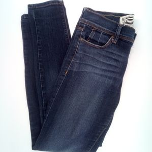 Free People Dark Wash Jeans Sandblasting 25 Skinny